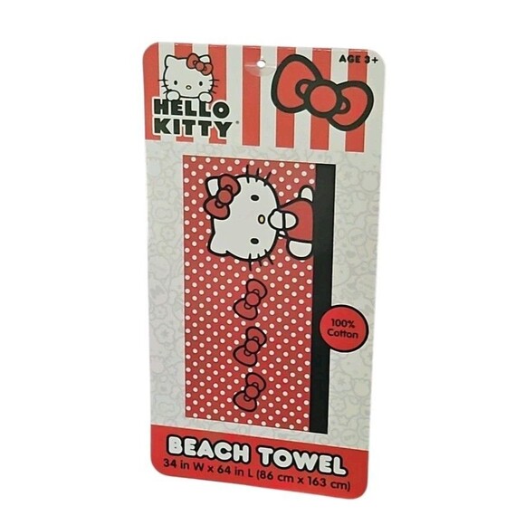 Hello Kitty Beach Pool X Lg. Towel/ Perfect Bath Towel - 34 " W x 64" L NWT - Picture 5 of 5